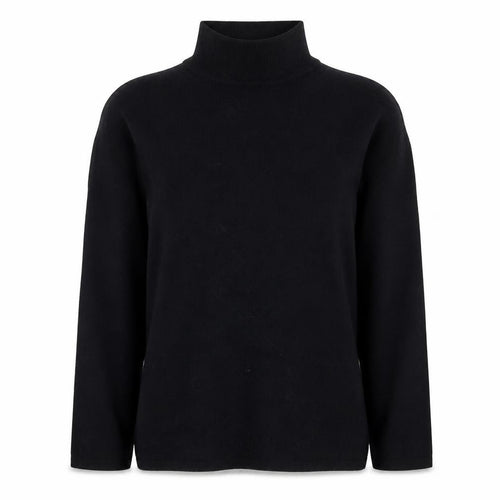 Casual Express Women Black Roll Neck Long Sleeve Knit Top M