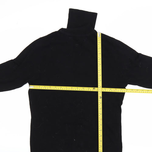 Casual Express Women Black Roll Neck Long Sleeve Knit Top M