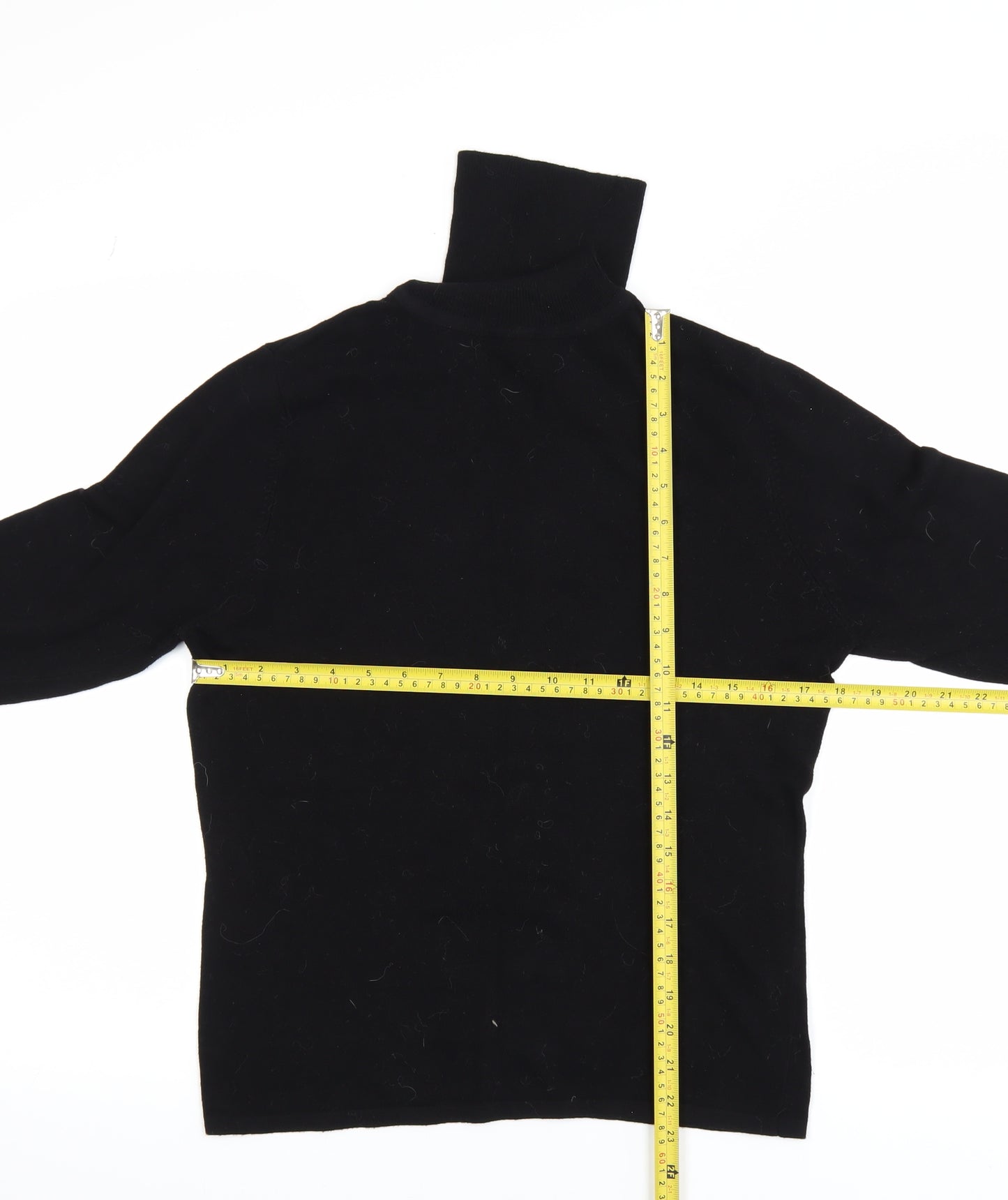 Casual Express Women Black Roll Neck Long Sleeve Knit Top M
