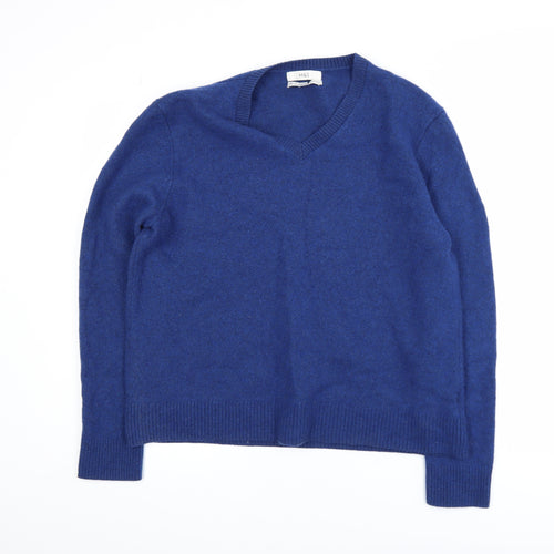 Marks and Spencer Men's Blue Wool V-Neck 2XL Pullover Jumper