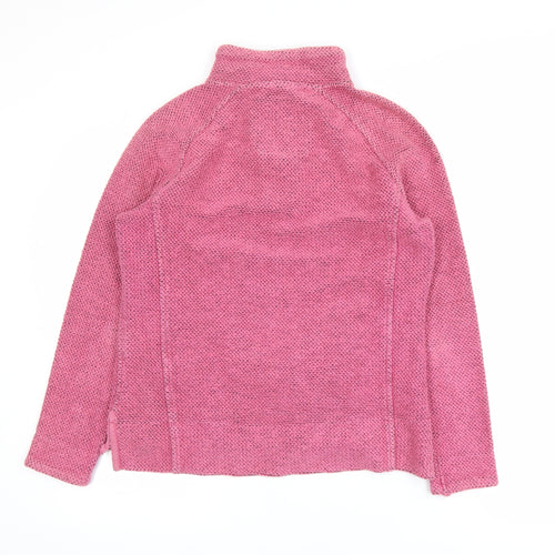Weird Fish Womens Pink 1/4 Zip Knit Jacket Size 8 Outdoor Casual