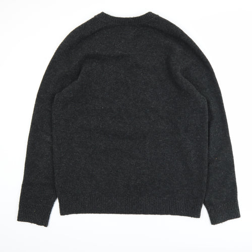 GAP Men’s Grey Wool Blend V-Neck Pullover Jumper Size L