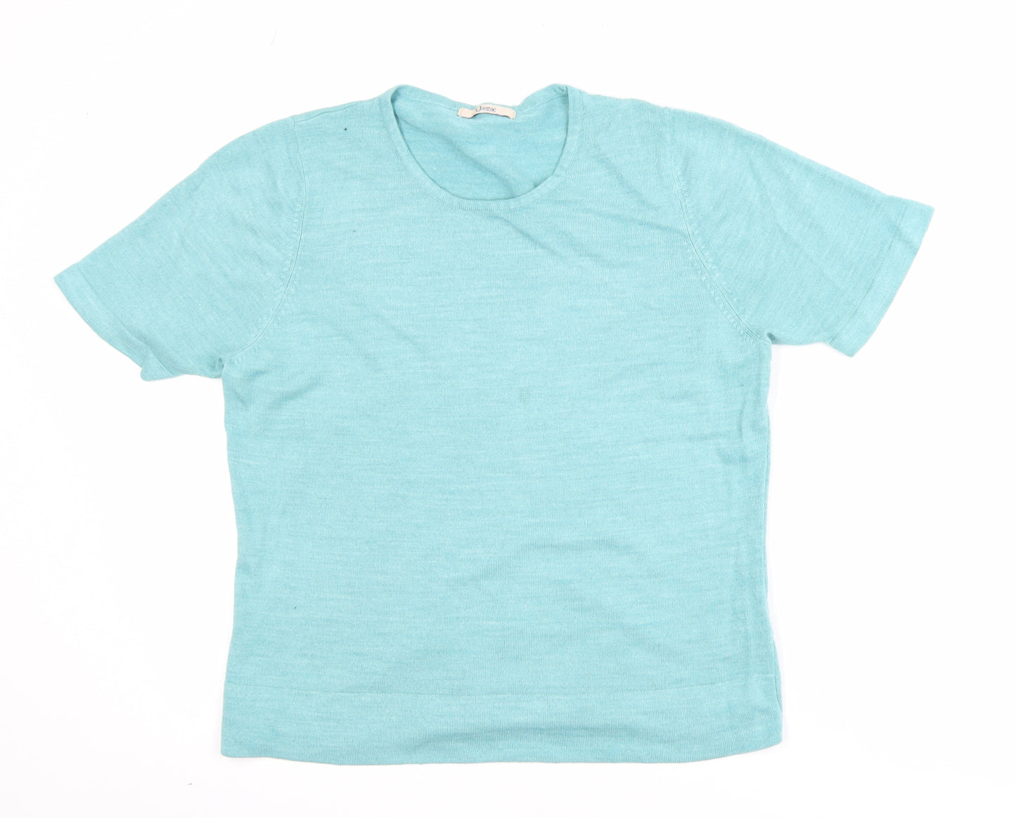 Marks and Spencer Women's Blue Acrylic Knit T-Shirt Size 16