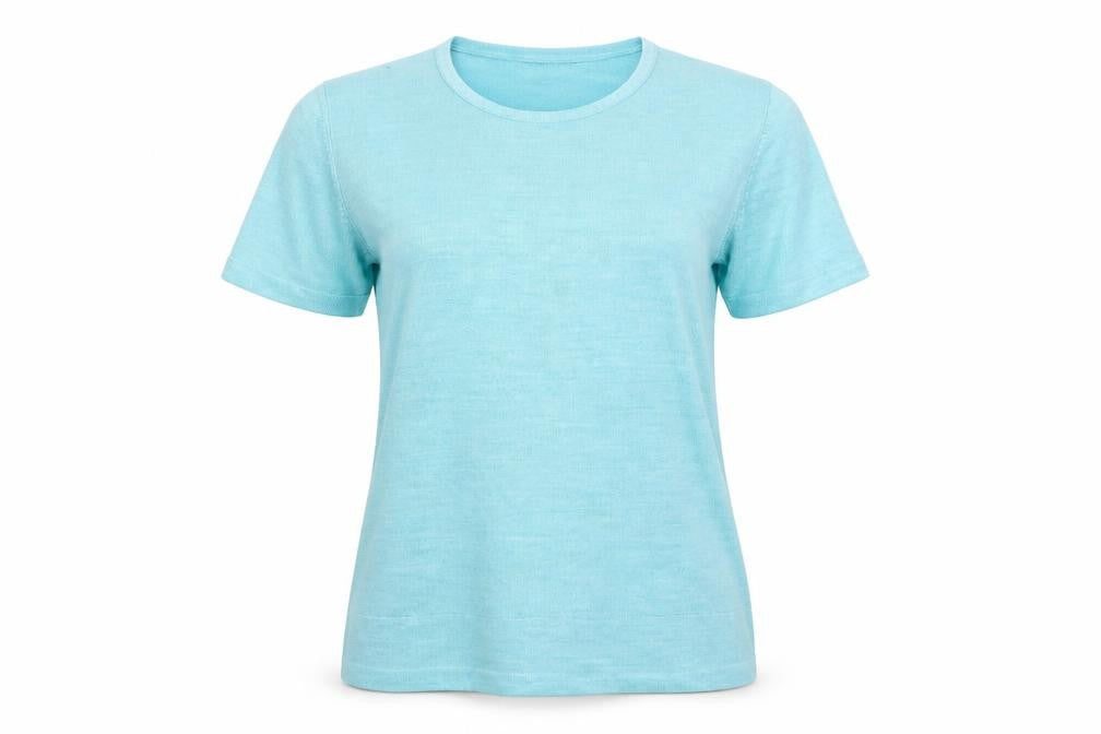 Marks and Spencer Women's Blue Acrylic Knit T-Shirt Size 16