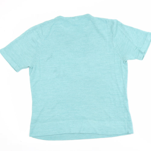 Marks and Spencer Women's Blue Acrylic Knit T-Shirt Size 16