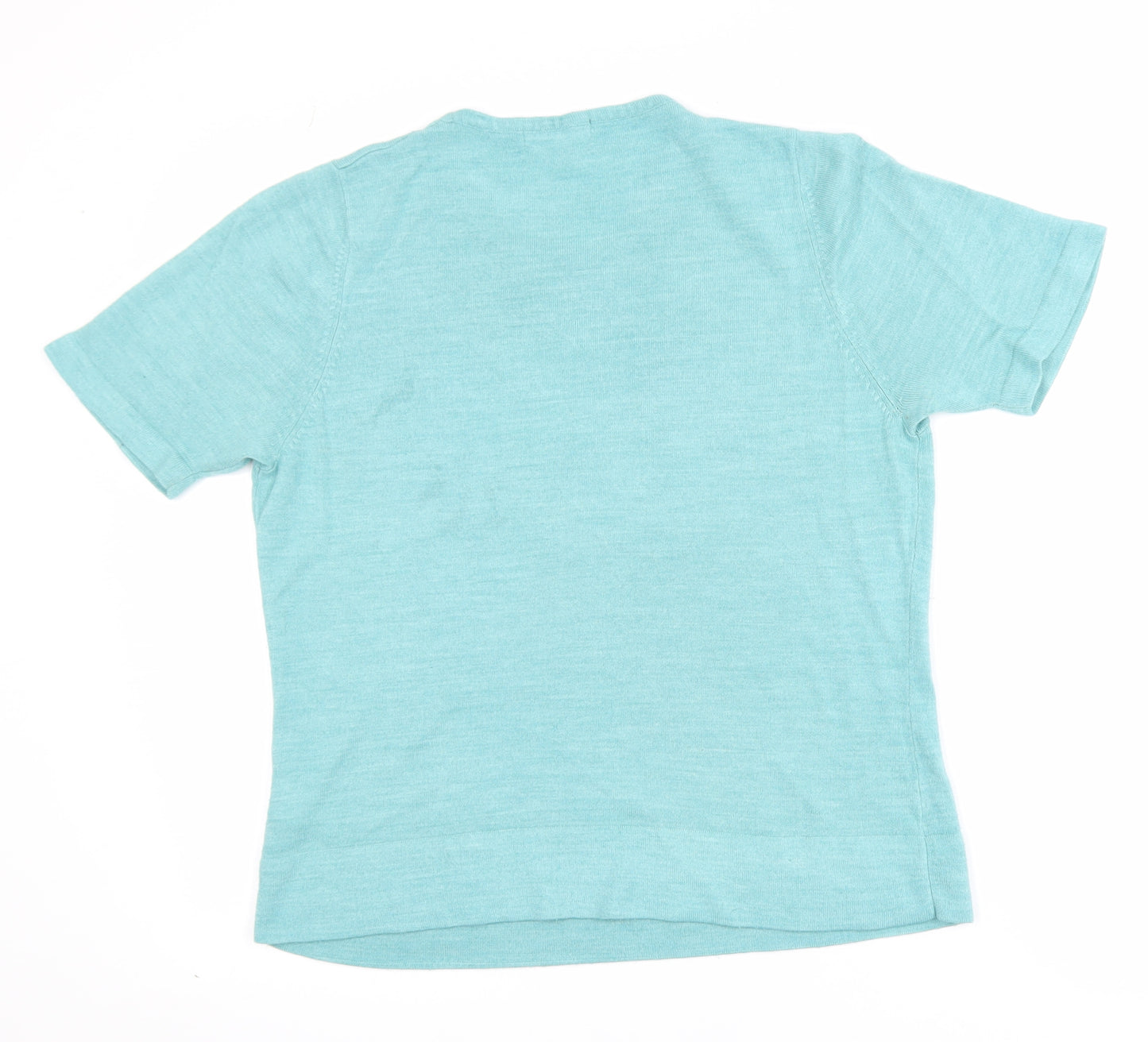 Marks and Spencer Women's Blue Acrylic Knit T-Shirt Size 16