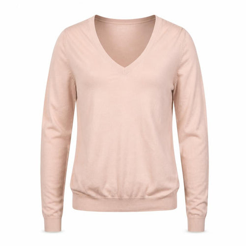 Uniqlo Womens Beige Wool V-Neck Pullover Jumper XS
