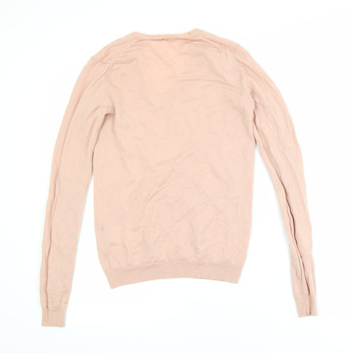 Uniqlo Womens Beige Wool V-Neck Pullover Jumper XS