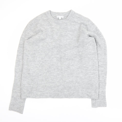 Warehouse Women’s Grey Crew Neck Long Sleeve Knit Jumper Size 14