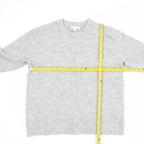Warehouse Women’s Grey Crew Neck Long Sleeve Knit Jumper Size 14