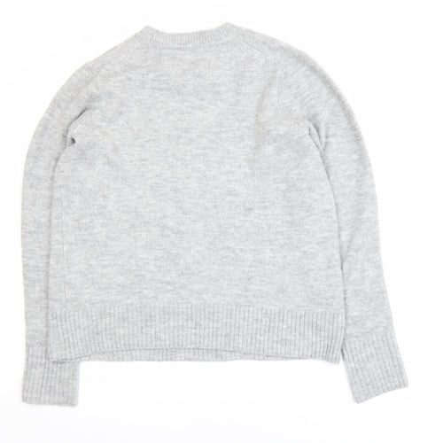 Warehouse Women’s Grey Crew Neck Long Sleeve Knit Jumper Size 14