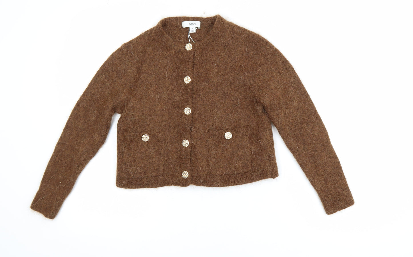 Marks and Spencer Women’s Brown Alpaca Wool Button Cardigan M