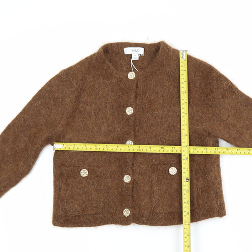 Marks and Spencer Women’s Brown Alpaca Wool Button Cardigan M