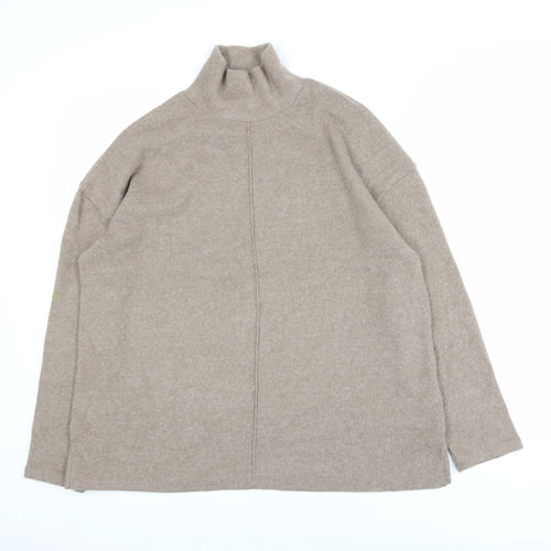 George Women’s Beige Roll Neck Jumper Size S 8-10 Relaxed Fit