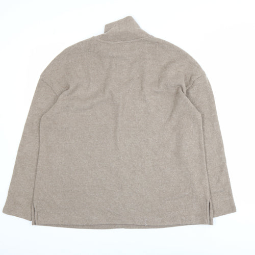 George Women’s Beige Roll Neck Jumper Size S 8-10 Relaxed Fit