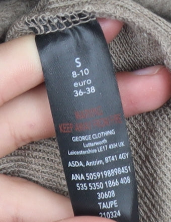George Women’s Beige Roll Neck Jumper Size S 8-10 Relaxed Fit