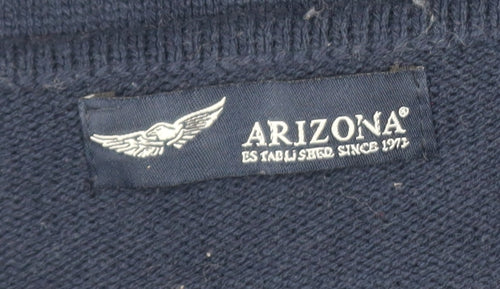 Arizona Womens Blue Button Cardigan L Knit Long Sleeve Jumper