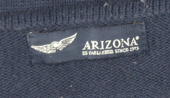 Arizona Womens Blue Button Cardigan L Knit Long Sleeve Jumper