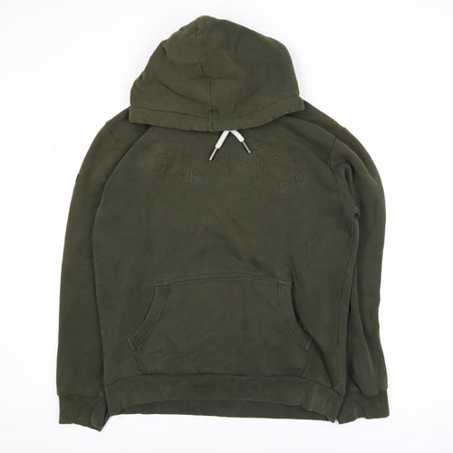 Superdry Men’s Green Pullover Hoodie Size L Regular Fit