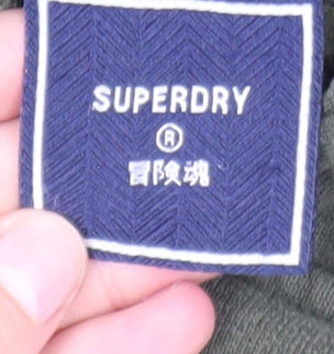 Superdry Men’s Green Pullover Hoodie Size L Regular Fit