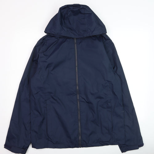 Regatta Men Blue M Waterproof Hooded Rain Jacket