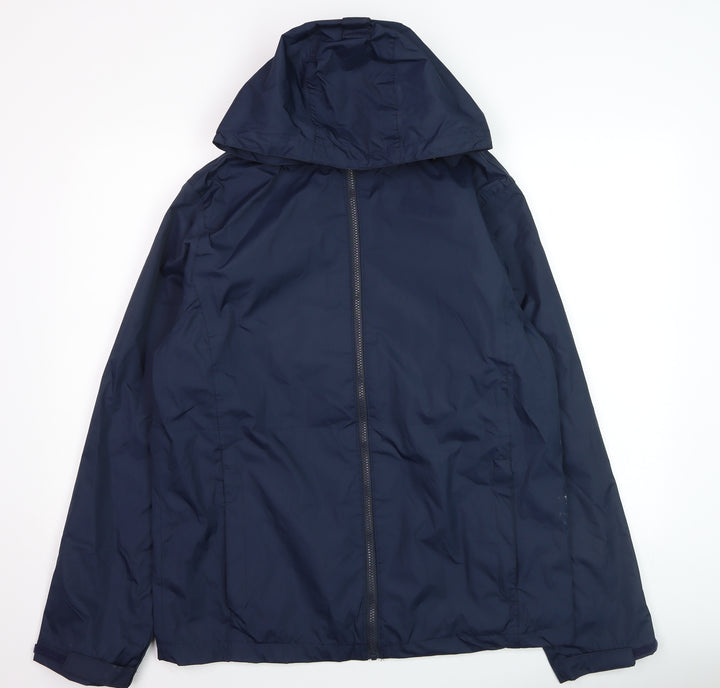 Regatta Men Blue M Waterproof Hooded Rain Jacket