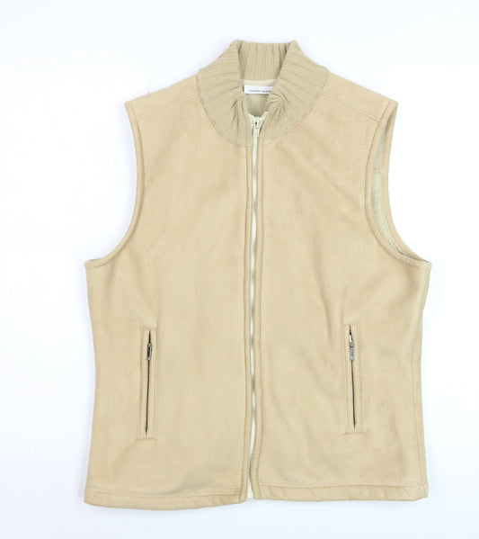 Country Casuals Womens Beige Fleece Waistcoat Bodywarmer M