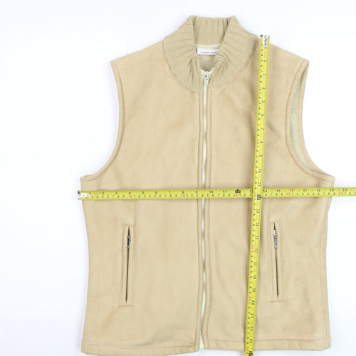 Country Casuals Womens Beige Fleece Waistcoat Bodywarmer M