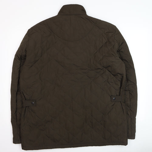 Barbour Men's Brown Quilted Mid-Length Jacket XL