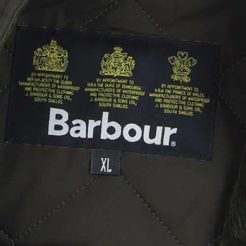 Barbour Men's Brown Quilted Mid-Length Jacket XL