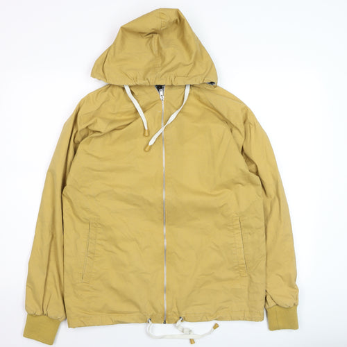Pop England Men's Beige Hooded Windbreaker Jacket Size S