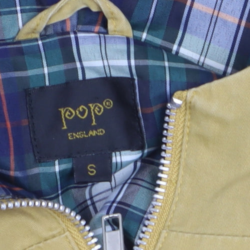Pop England Men's Beige Hooded Windbreaker Jacket Size S