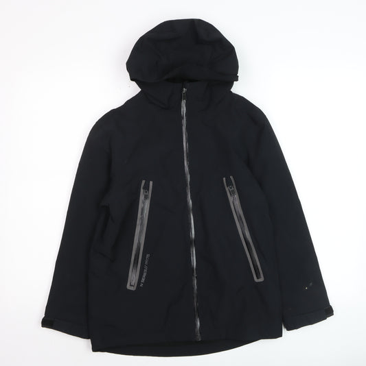 Next Boys Black Waterproof Softshell Hooded Rain Coat 9 Years