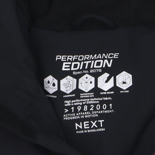 Next Boys Black Waterproof Softshell Hooded Rain Coat 9 Years