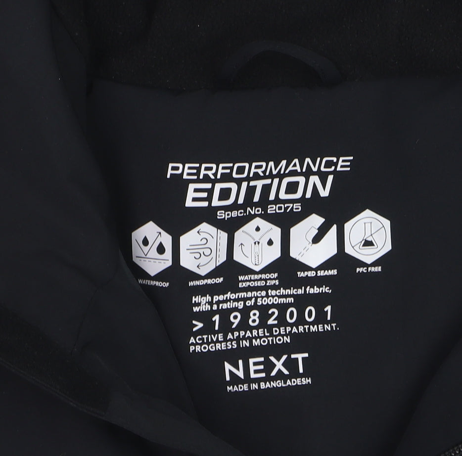 Next Boys Black Waterproof Softshell Hooded Rain Coat 9 Years