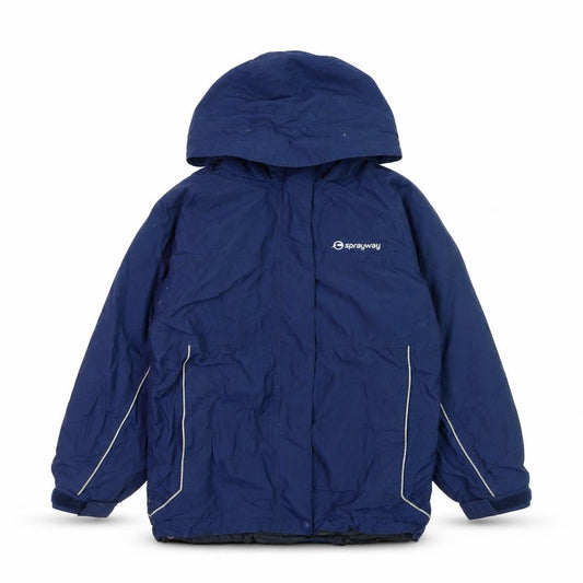 Sprayway Boys Blue Waterproof Hooded Parka Coat Age 8