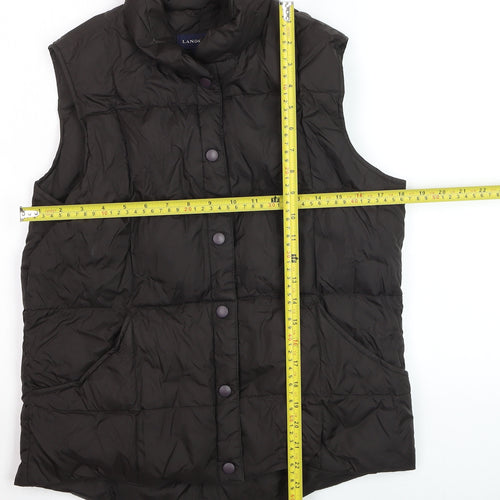 Lands' End Women's Black Puffer Down Waistcoat Gilet Size S 8