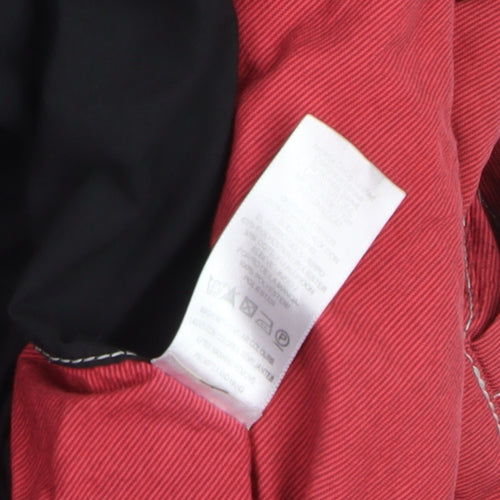 Topman Men's Red Cotton Trench Coat M 38in Belted Mid-Length