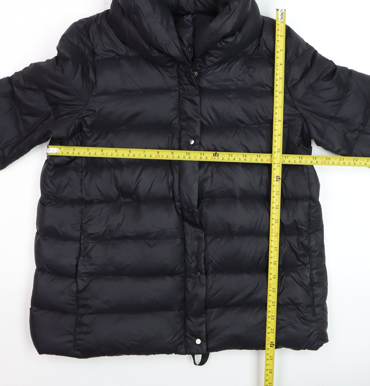 Mango Womens Black Puffer Jacket Medium Down-Filled Winter Coat