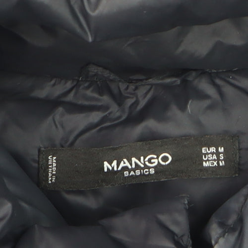 Mango Womens Black Puffer Jacket Medium Down-Filled Winter Coat