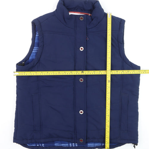 Dock of the Bay Men's Navy Blue Polyester Padded Waistcoat Size L