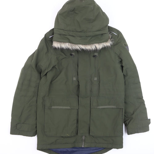 Regatta Boys Green Parka Coat 11-12 Years Hooded Waterproof Winter Jacket
