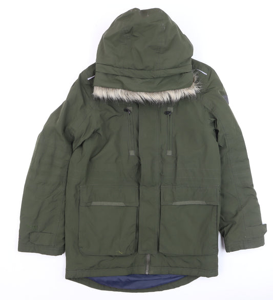 Regatta Boys Green Parka Coat 11-12 Years Hooded Waterproof Winter Jacket