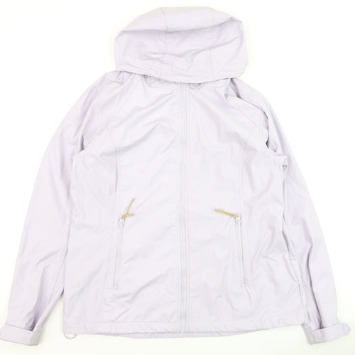 Mountain Warehouse Womens Purple Waterproof Hooded Rain Jacket Size 18