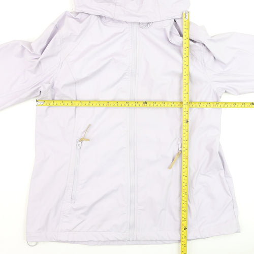 Mountain Warehouse Womens Purple Waterproof Hooded Rain Jacket Size 18
