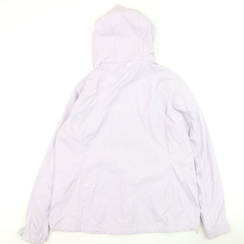Mountain Warehouse Womens Purple Waterproof Hooded Rain Jacket Size 18