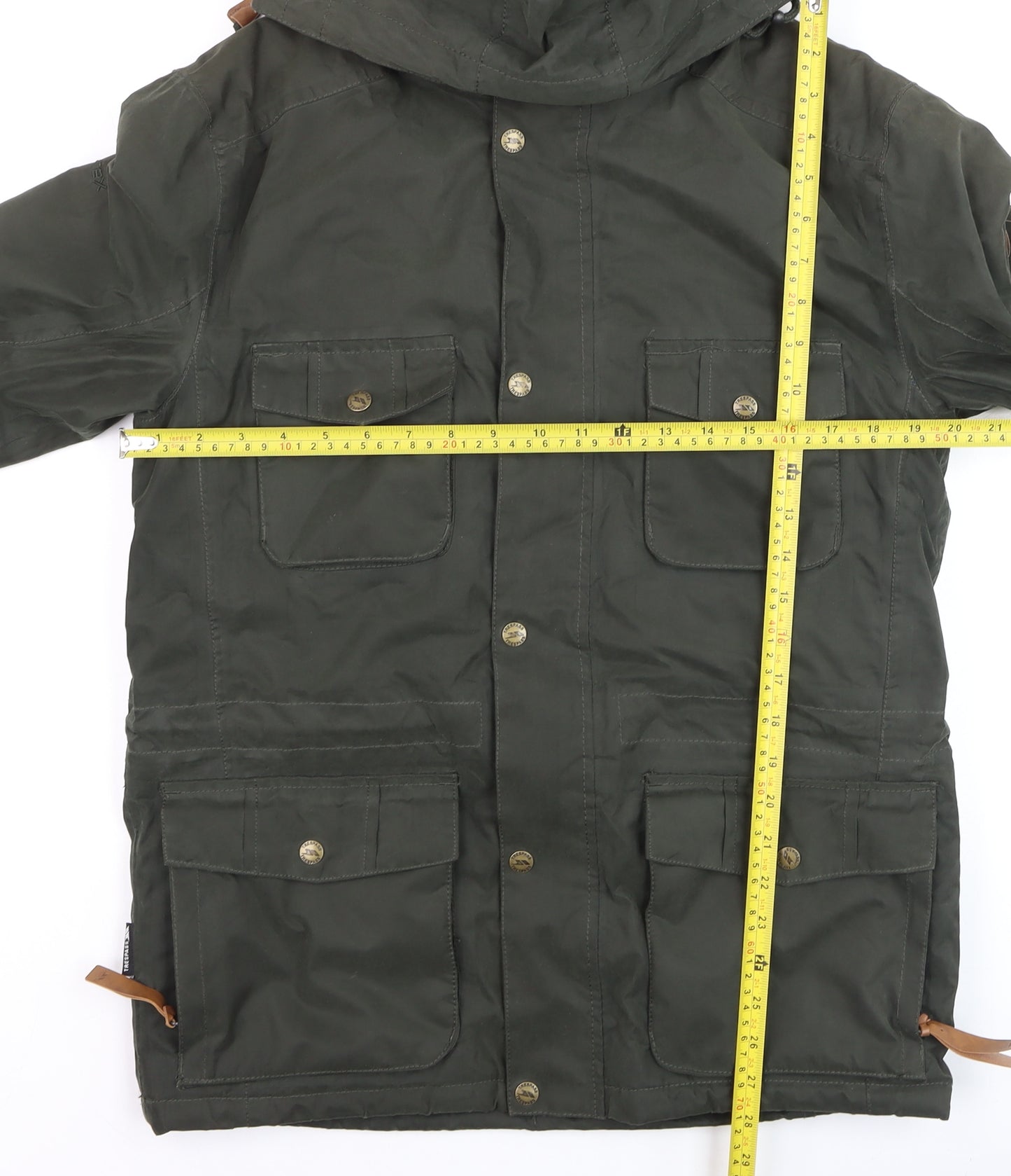 Trespass Men's Green XS Waterproof Hooded Parka Jacket