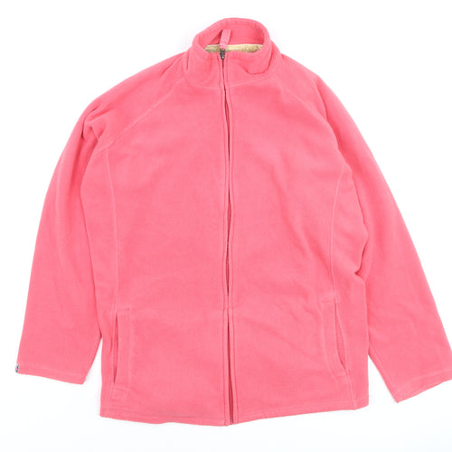 Country Rose Womens Pink Fleece Full Zip Jacket XL Walking Outdoor