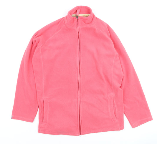 Country Rose Womens Pink Fleece Full Zip Jacket XL Walking Outdoor