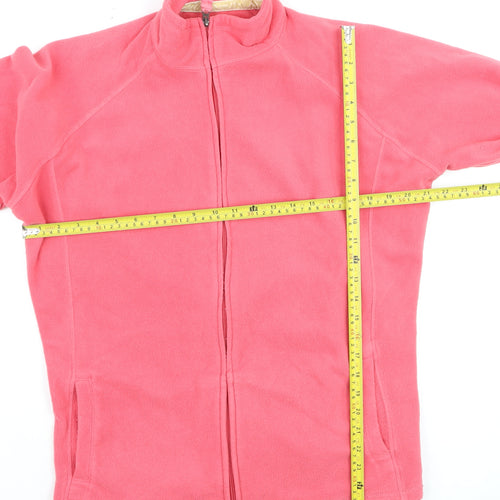 Country Rose Womens Pink Fleece Full Zip Jacket XL Walking Outdoor